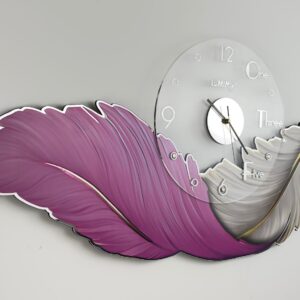 Horloge Murale « Plume Élégance »